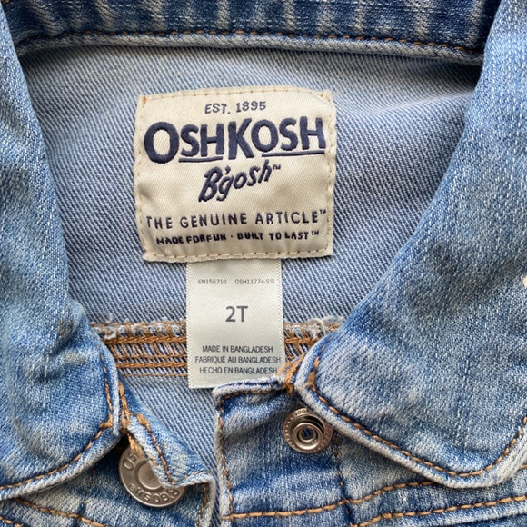 2T Jean Jacket. Oshkosh B’Gosh Polka Dot Design. EUC. - Picture 3 of 4